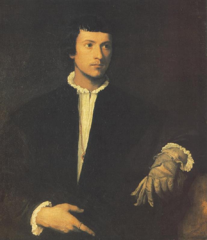 TIZIANO Vecellio Man with Gloves at oil painting image